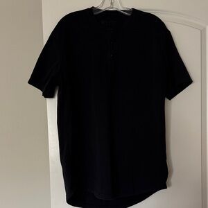 BYLT Basics Black Short-Sleeve Henley